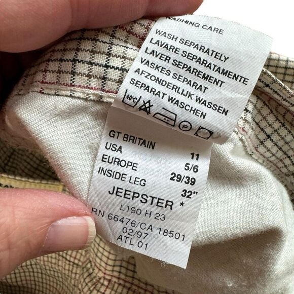 Pepe Jeans London Pants Checks Jeepster 5/6 Preppy Hipster Heritage Button Fly - Picture 8 of 12